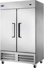 54" W Commercial Refrigerator with 2 door Stainless Steel 49 Cu. Ft Reach-in Refrigerator 6 Adjustable shelves Fan Cooling Fridge for Restaurant, Commercial Kitchen, Shop, ETL Certification - Image 2