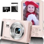 5K Digital Camera - 72MP UHD Point and Shoot Small Digital Cameras - Autofocus Compact Camera for Photography with Flash - Portable Vlogging Camara Gifts for Kids with 32GB Card, 2.8" Screen, 16X Zoom - Image 2
