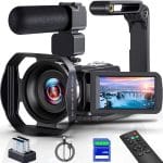8K Video Camera Camcorder 64MP YouTube Vlogging Cameras IR Night Vision WiFi Webcam Camcorders with 18X Digital Zoom 3.0”Touch Screen Stabilizer, Mic, 64G SD Card, Remote Control and 2 Batteries - Image 2