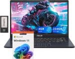 ASUS 14" FHD Laptop, Intel Pentium N6000 Processor, 4GB RAM, 224GB Storage(64GB eMMC+160GB Docking Station Set), Intel UHD Graphics, Webcam, Bluetooth, Win 11, Star Black - Image 2