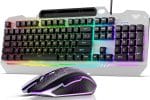 AULA Keyboard, T102 104 Keys Gaming Keyboard and Mouse Combo with RGB Backlit Number Pad, All-Metal Panel Waterproof Light Up PC Keyboard,USB Wired Computer Keyboards Gaming for Win XP/7/8/10 PC Gamer - Image 2