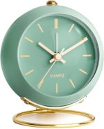 AYRELY® Battery Operated Desk Alarm Clocks with Light,Retro Silent No Ticking Analog Small Clock,Loud Table Clock for Bedside/Bedroom/Kitchen/Office/Travel/Kids/Room Decor Aesthetic Vintage(Green) - Image 2