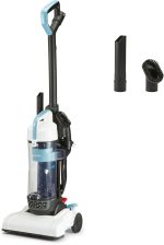 Amazon Basics Upright Bagless Vacuum Cleaner for Carpet and Hard Floors, With Crevice and Upholstery Tools, Detachable Handle, Lightweight (8.4 lbs), 1.7L Dust Cup, 720W, 25ft Cord, Black/White - Image 2