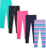 Amazon Essentials Girls and Toddlers' Leggings, Multipacks - Image 2
