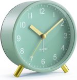 Analog Alarm Clock, Super Silent Non Ticking with Night Light, Battery Operated, Bedroom Clock,Fashionable Round Metal Alarm Clock for Office, Elderly, Adults, Children, School Gift - Image 2