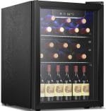 Antarctic Star Wine Cooler, Beverage Refrigerator,16 Bottle 68 Can Freestanding Wine Cellar Front Glass Door for Home and Bar, Digital Temp Control, Blue LED, 1.7 Cu.Ft. - Image 2