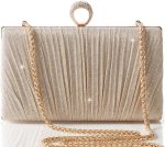 BABEYOND Clutch Purses for Women - Evening Bag Glitter Pleated Clutch for Bride Party Prom Wedding - Image 2