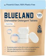 BLUELAND 100% Plastic-Free Dishwasher Detergent Tablets, 120 Count, Free & Clear, Eco-Friendly Dishwashing Pods, Natural, USDA Certified biobased - Image 2