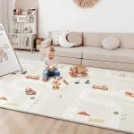 Baby Play Mat 50"*78" Foldable Foam Baby Play Mat for Floor Reversible Waterproof Playmats for Babies Boy and Toddlers Infants Edge Reinforcement Crawling Mat for Indoor&Outdoor&Travel - Image 2