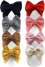 Baby Turban Big Hair Bow Baby Hat Baby Girl Soft Beanie Cap Newborn Infant Toddler Kid Headwrap - Image 2