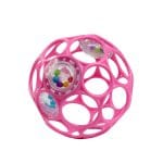 Bright Starts Oball Rattle Easy-Grasp Toy - Pink, Ages Newborn - 1 Count (Pack of 1) - Image 2