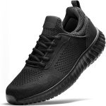 Bruno Marc Men's Non Slip Work Shoes Walking Zapatos Trabajo Black & Lightweight Food Service Chef Kitchen Restaurant Resistant Sneakers - Image 2