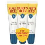 Burt's Bees Lip Balm Stocking Stuffers, Moisturizing Lip Care Christmas Gifts, Rescue Relief - Relieves Extremely Dry Lips with Moisturizing Shea Butter & Echinacea, Natural Origin Treatment (3-Pack) - Image 2