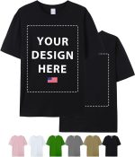 COOZEBRA Custom T Shirts for Men Women, Personalized Shirts with Front & Back Print, Design Your Own Custom T-Shirt with Photo - Image 2