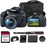 Canon EOS Rebel T7 DSLR Camera | 24.1MP APS-C CMOS Sensor with DIGIC 4+ Image Processor | Built-in Wi-Fi & NFC | EF Lens Compatible Beginner Photography Camera Kit with Shoulder Bag and 64GB Card - Image 2