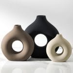 Ceramic Vase Home Table Decor - Flower Vases Set of 3 Small Living Room Centerpiece Decorations for Shelf Bedroom Office Kitchen Dining Desk Modern Aesthetic Farmhouse Decorative (Classic) - Image 2