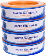 Compatible with Diaper Genie Pails, 4-Pack, 1300count - Image 2