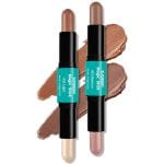 Contour Stick, 2Pcs Dual-Ended Highlighter Makeup Pen & Contouring Stick for Face Shaping, Long Lasting Waterproof Cream Bronzer & Highlight Sticks Make Up Kit for All Skin Tones(01# + 03#) - Image 2