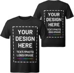 Custom T Shirts for Men Women, Personalized Shirts with Photo Logo Text, Customized T-Shirt Front & Back Print - Image 2