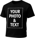 Customized T-Shirt, Upload Photos, Type Text, Custom Gifts, Personalized with Your Own Design - Image 2