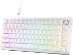 DIERYA DK81E 75% Mechanical Gaming Keyboard, Hot-Swappable, Pre-Lubed Linear Switches, Gasket-Mount, 6-Layer Dampening Foam, Programmable, Volume Knob, RGB Backlit, Double-Shot Keycaps, Wired, White - Image 2