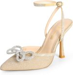 DREAM PAIRS Women's High Heels Destiny Closed Toe Strappy Heels Sexy Rhinestone Ankle Strap Pumps Wedding Bridal Party Dress Shoes Destiny - Image 2