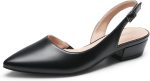DREAM PAIRS Womens Slingback Kitten Low Block Heels Closed Pointed Toe Ankle Strap Elegant Dressy Pumps Wedding Party Dress Shoes for Women - Image 2