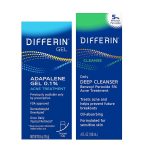 Differin Acne Skin Care Kit, Differin Gel Retinoid Acne Treatment for Face with 0.1% Adapalene & 5% Benzoyl Peroxide Face Wash & Body Wash, Designed for Pimple and Acne Prone Skin - Image 2