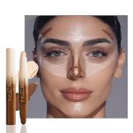 Dual-Ended 2-in-1 Cream Contour & Highlighter Stick Makeup For Face & Body – Waterproof, Long-Lasting, Suitable for All Skin Tones, 02#Nude + Light Beige - Image 2
