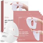 Elvira Bio-Collagen Face Mask - Deep Hydrating Overnight Face Mask, Korean Skincare, Facial Treatments & Masks for Women - Firming and Moisturizing, 4-Pack - Image 2