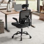 Ergonomic Mesh Office Chair High Back Computer Desk Chair with Lumbar Support, Adjustable 2D Flip-Up Armrests, Swivel Task Chair for Classroom or Office (Black) - Image 2