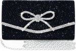 Evening Bag Clutch Purses for Women,Sparkly Bow Handbags Crossbody Bag Wedding Bag Glitter Rhinestone Party - Image 2