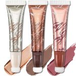FOCALLURE 3 PCS Liquid Contour Stick,Moisturizing Highlighter,Blush and Bronzer,Silky Cream Contouring Pen with Soft Cushion Applicator,Long Lasting Face Illuminator Makeup,Sahara Time - Image 2