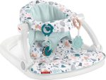 Fisher-Price Portable Baby Chair Sit-Me-Up Floor Seat With Developmental Toys & Machine Washable Seat Pad, Pacific Pebble - Image 2