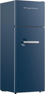 Frigidaire Retro Apartment Size Refrigerator with Top Freezer - 2 Door Fridge with 7.5 Cu Ft of Storage Capacity, Adjustable Spill-Proof Shelves, Door & Crisper Bins, Azure - Image 2