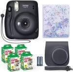 Fujifilm Instax Mini 11 Instant Camera Charcoal Gray + Fuji Film Value Pack (40 Sheets) + Shutter Accessories Bundle, Incl. Compatible Carrying Case, Quicksand Beads Photo Album 64 Pockets - Image 2