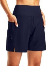 G Gradual Women's 7" Long Swim Board Shorts High Waisted Quick Dry Beach Swimming Shorts for Women with Liner Pockets - Image 2
