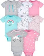 Gerber baby-girls 8-pack Short Sleeve Onesies Bodysuits - Image 2