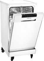 HAMILTON BEACH HBDW1922 Portable Dishwasher with Wheels, 19in Wide, 8 Place Settings Capacity, White - Image 2
