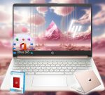 HP 14 Ultrabook • Intel 4-Core CPU • Limited Edition with Microsoft 365 • 32GB RAM • 1.6TB Storage (128GB OnBoard withHP 512GB P500 Portable SSD + 1TB OneDrive) • Rose Gold • Win 11 (Renewed) - Image 2