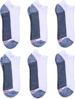 Hanes Men’s Max Cushion Low Cut Socks, 6, 8, and 12 Pair Pack, White and Black - Image 2