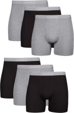 Hanes Men's Underwear Boxer Briefs Pack, Cool & Breathable Cotton Moisture-Wicking Underwear for Men, No Ride Up - Image 2