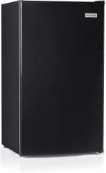 Igloo 3.2 Cu.Ft. Single Door Compact Refrigerator with Freezer - Slide Out Glass Shelf, Perfect for Homes, Offices, Dorms - Black - Image 2
