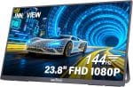 InnoView Large Portable Monitor 23.8inch FHD 1080P 144Hz USB-C, HDMI Computer Display HDR 100% sRGB IPS Gaming Monitor W/180°Adjustable DC Eyes Care Stand for Laptop PC MAC Phone PS4 Xbox Switch - Image 2