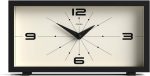 JONES CLOCKS® Odeon Desk Clock | Modern Rectangular Design | Black | Stylish Retro Look for Shelf, Table, Mantel or Bedside - Image 2