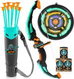 JOYIN Kids Bow and Arrow Set, LED Light Up Archery Toy Set with 9 Suction Cup Arrows, Target & Arrow Case, Indoor and Outdoor Hunting Play Gift Toys for Kids, Boys & Girls Ages 6-12 - Image 2