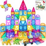Jasonwell 110PCS Magnetic Tiles Building Blocks Set for Boys Girls Preschool Educational Magnet Construction Kit Stacking STEM Toys Christmas Birthday Gifts for Kids Toddlers 3 4 5 6 7 8 9 + Year Old - Image 2