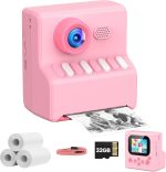 Kids Camera Instant Print Pink: HODDRCCN 32G Instant Print Camera for Kids -1080P HD - Christmas Birthday for Girls Age 3-12 - Ideal Toy for 3 4 5 6 7 8 9 10 11 12 Girls Boys - Image 2