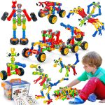 Kids STEM Building Toys for 3 4 5 6 7 8+ Year Old Boy Girl Birthday Gift, 125 Pcs Preschool Classroom Educational Building Blocks Stem Kits Activities Ages 3-5 4-8 5-7 6-8 Engineering Creative Games - Image 2