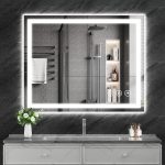 Koonmi 40"x30" LED Mirror for Bathroom, 90CRI Anti-Fog Vanity Mirror with Front and Backlight, Shatter-Proof Wall Mirror with Light, Easy Install Lighted Mirror for Modern Bathroom (IP65) - Image 2